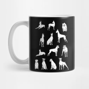 German dog white silhouette art design #4 Mug